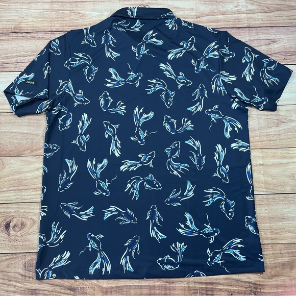 Bad Birdie The Shallows Performance Golf Short Sleeve Supersoft Polo Size 2XL - Picture 10 of 10